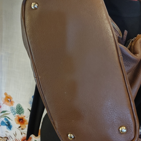 B. Makowsky Brown Leather Bag - Picture 6 of 8